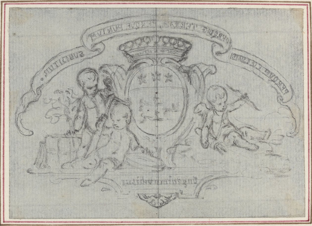 Brasão com Três Putti de Hubert Francois Gravelot
