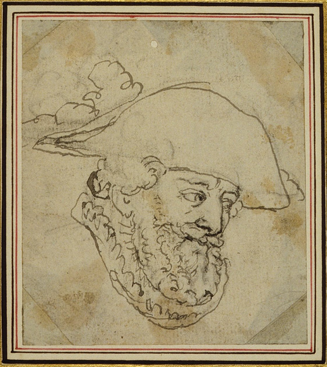 Cabeça de um homem de Hubert Francois Gravelot