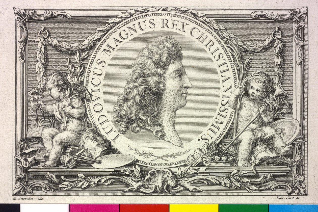 Rei de França Luís XIV de Hubert Francois Gravelot