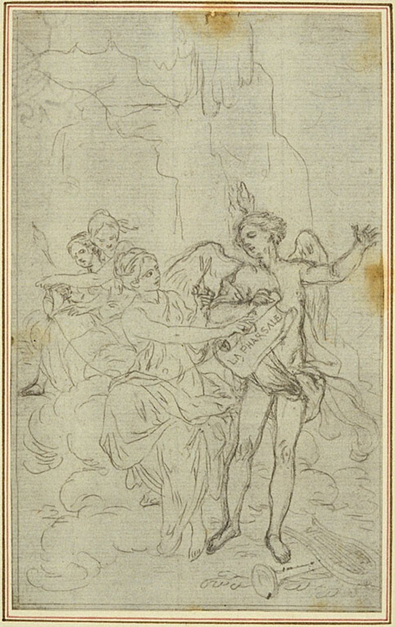 Estudo: Vinheta-Frontispício para "La Pharsale" de Lucain de Hubert Francois Gravelot