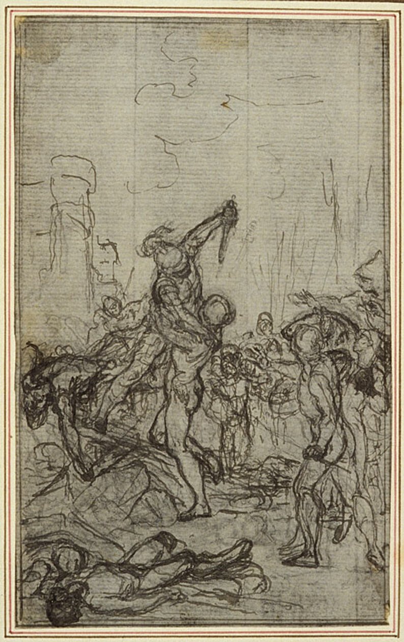 Estudo para "La Pharsale" de Lucain, Canto IV de Hubert Francois Gravelot