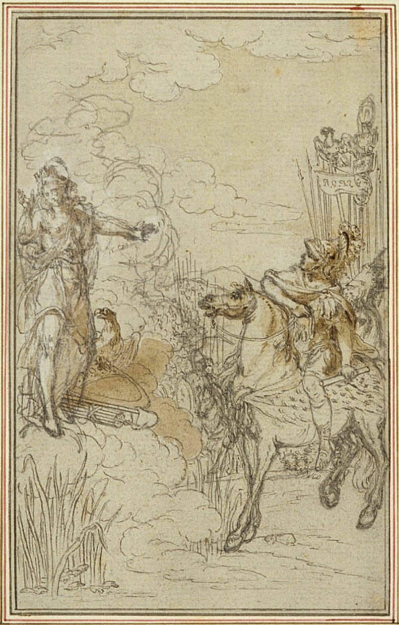 Estudo para "La Pharsale", Canto I, de Lucain de Hubert Francois Gravelot