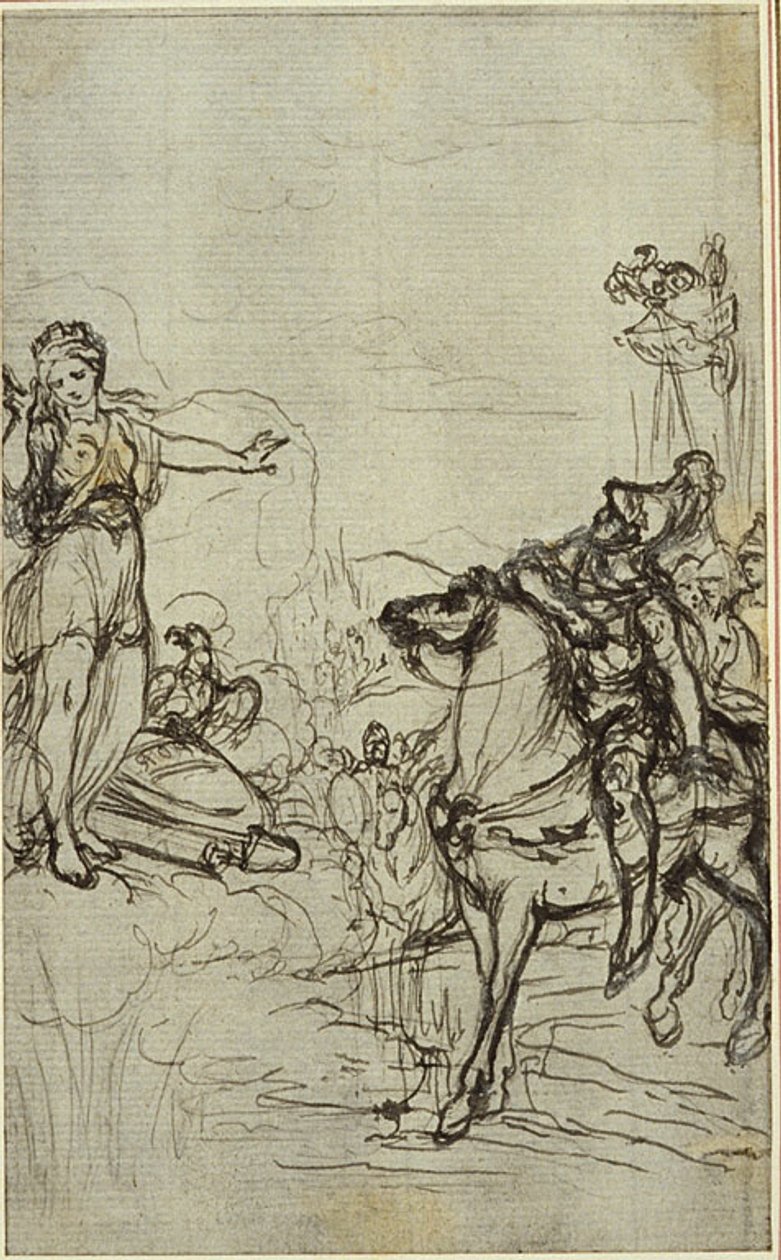 Estudo para "La Pharsale", Canto I, de Lucain de Hubert Francois Gravelot