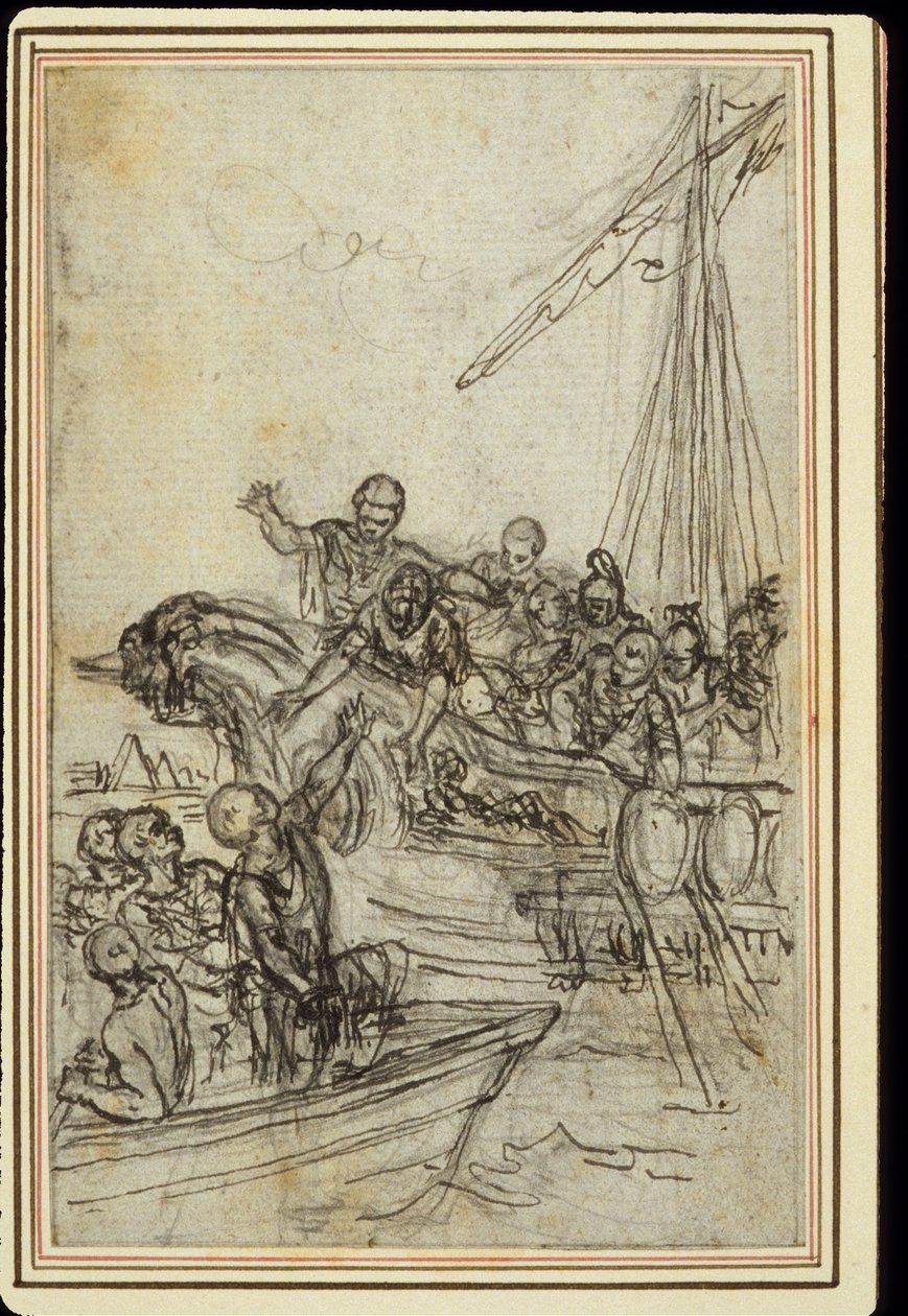 Estudo para "La Pharsale", Canto VIII, de Lucain de Hubert Francois Gravelot