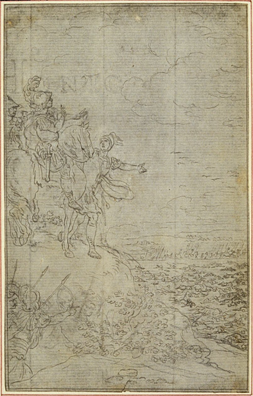 Estudo para "La Pharsale", Canto VII, de Lucain de Hubert Francois Gravelot