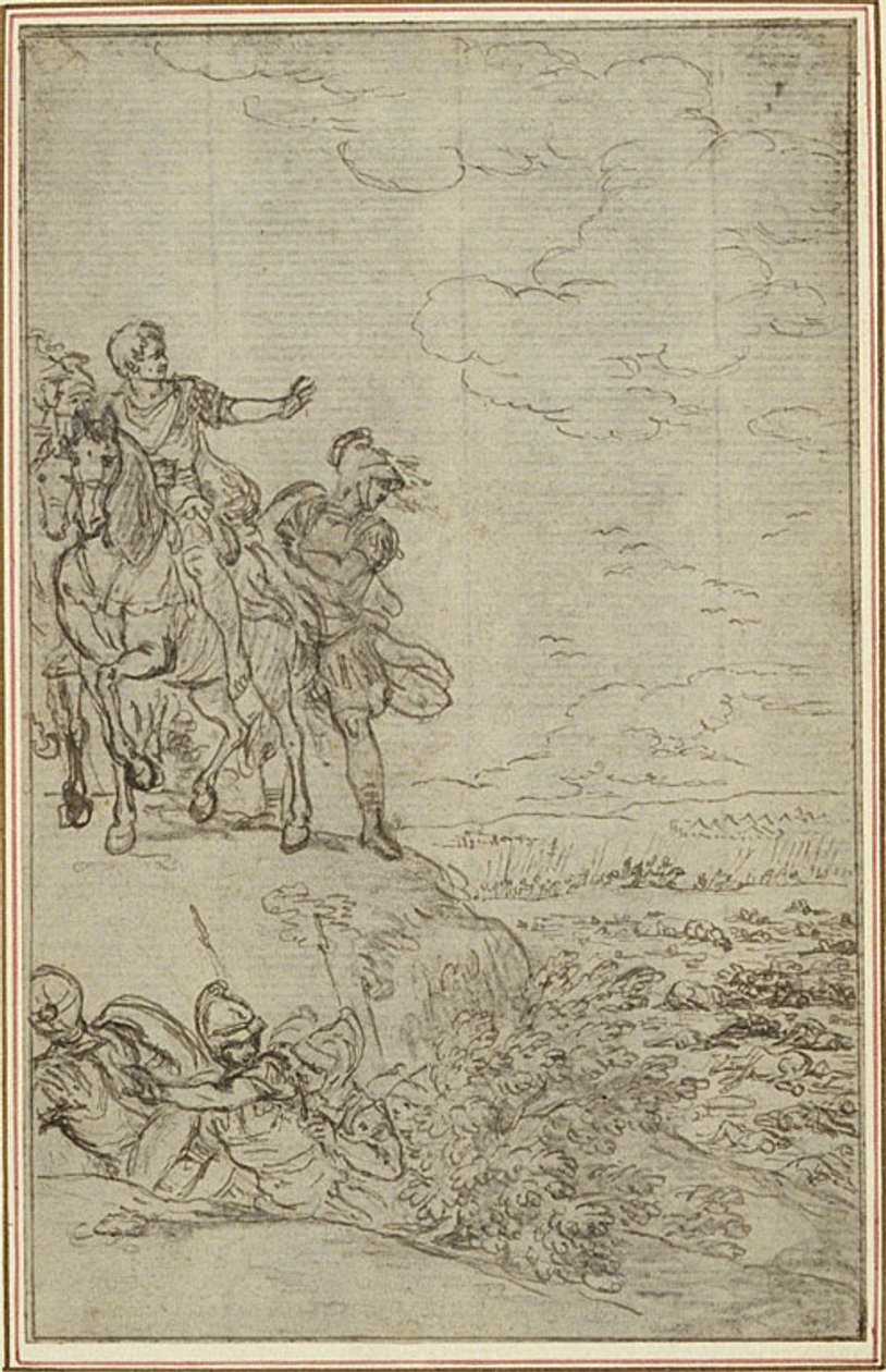 Estudo para "La Pharsale", Canto VII, de Lucain de Hubert Francois Gravelot
