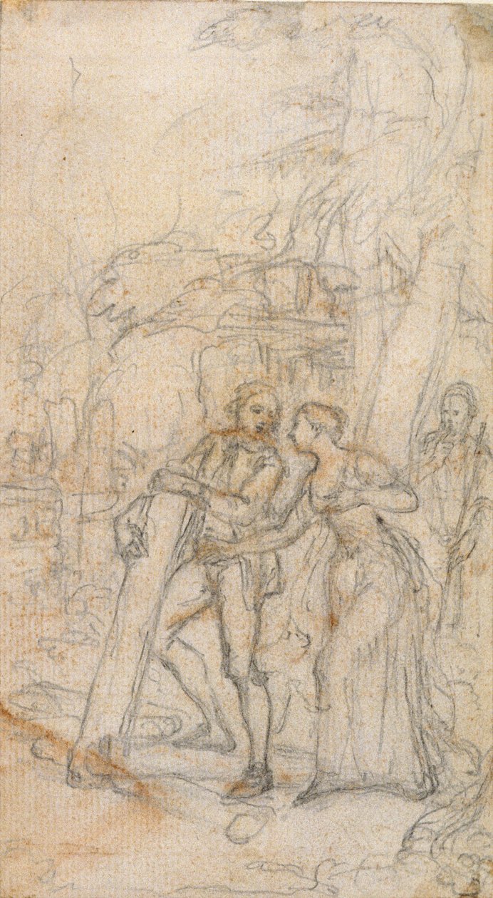 Estudo para "A Tempestade" de William Shakespeare de Hubert Francois Gravelot