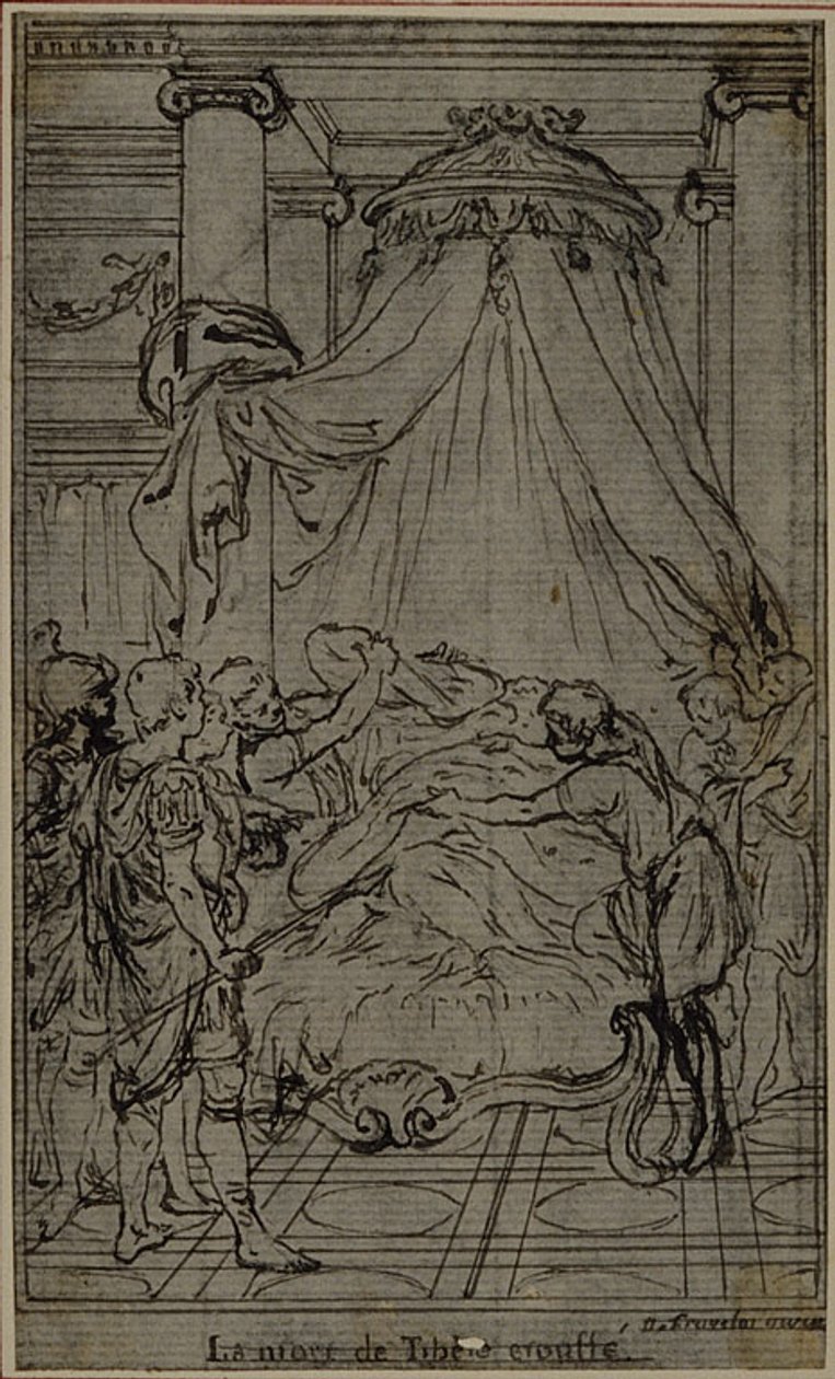 Estudo para uma ilustração em Tácito "Tiberius, or The Six First Books of the Annals", Livro VI, Vol. 3, Estudo Final de Hubert Francois Gravelot