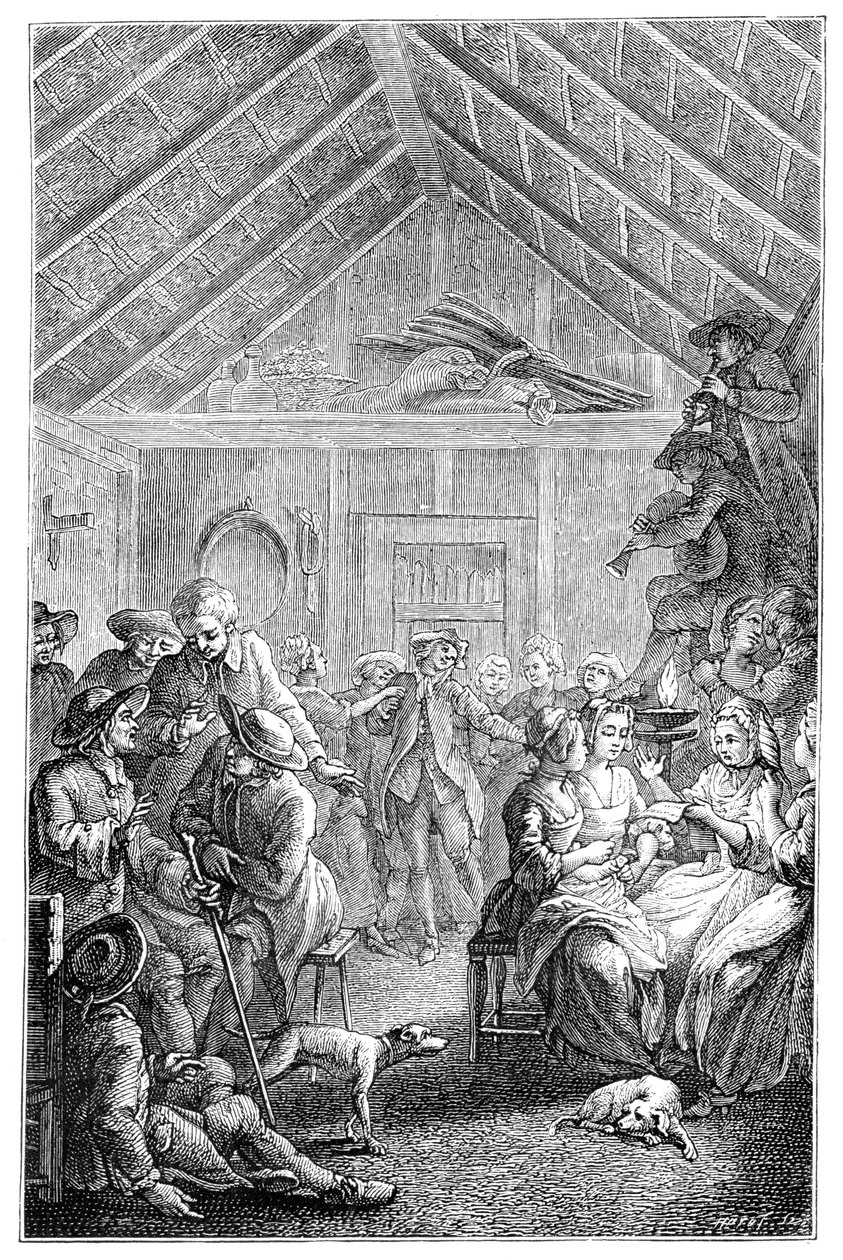 A Assembléia do Inverno, 1885. de Hubert Francois Gravelot