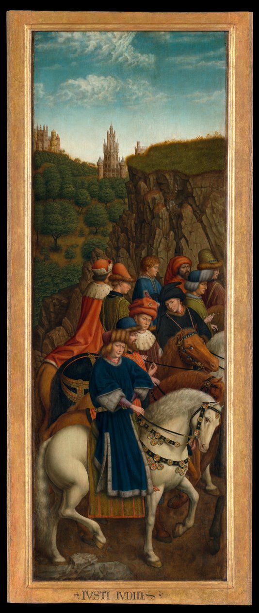 Os Juízes Justos, painel inferior esquerdo do Altar de Gand de Hubert & Jan van (1390 1441) (after) Eyck