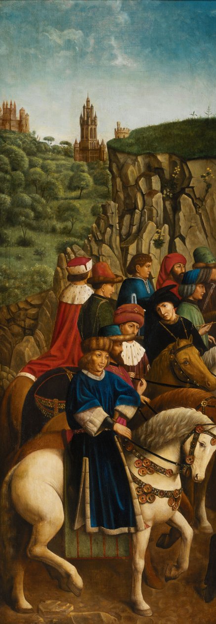 Os Juízes Justos, painel inferior esquerdo do Altar de Gand de Hubert & Jan van (1390 1441) (after) Eyck