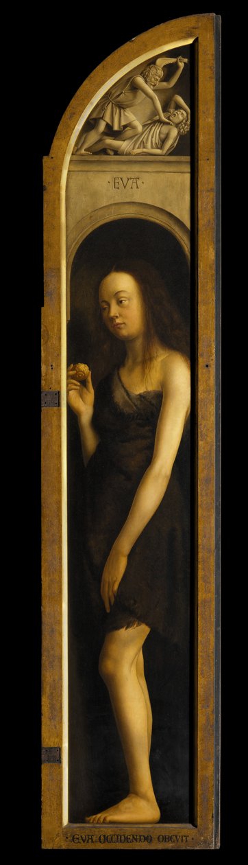 Eve, reprodução do painel na ala direita do Altar de Gand (óleo sobre painel) (ver 472324) de Hubert & Jan van (1390 1441) (after) Eyck