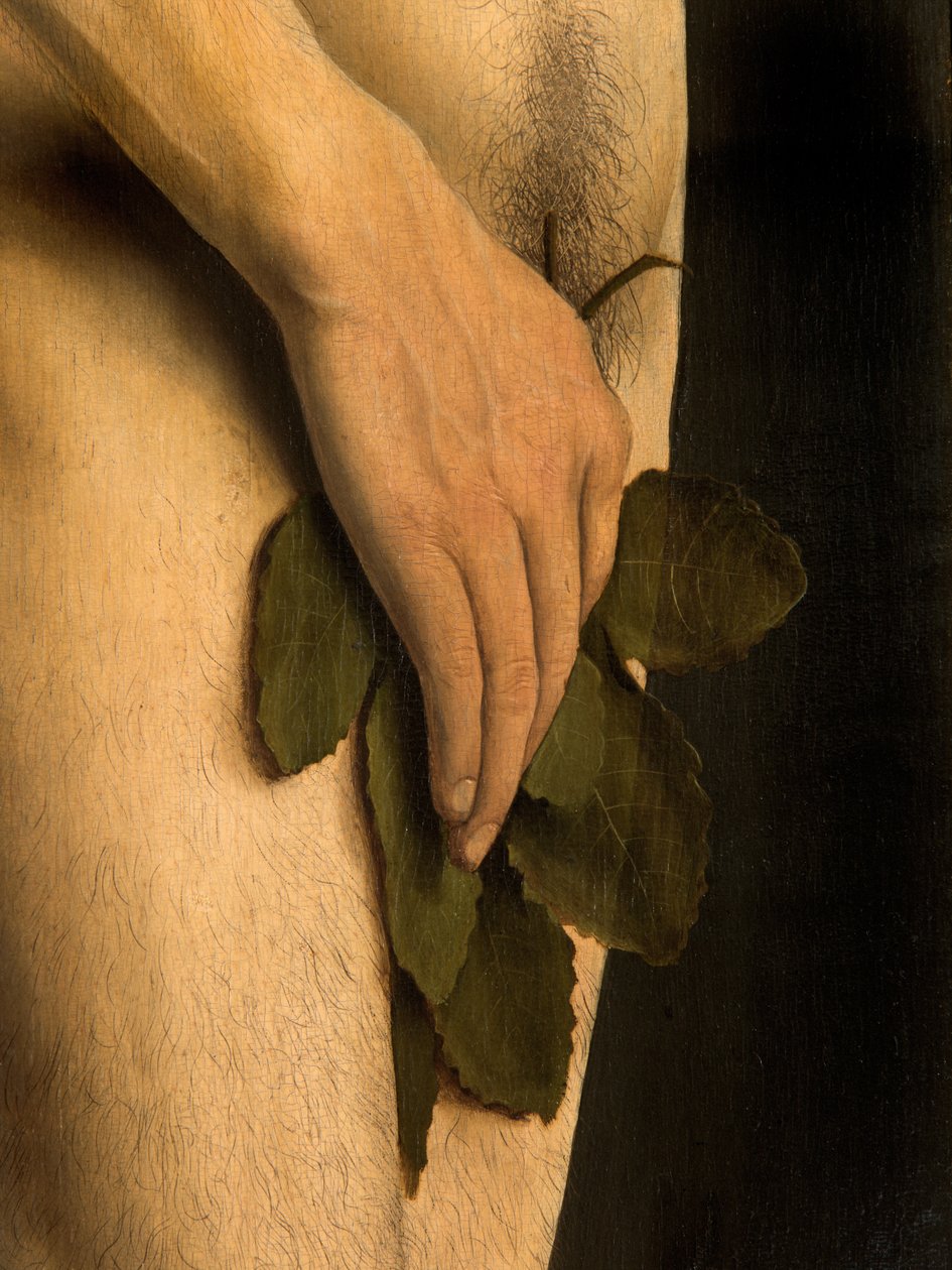 Detalhe de Adão, da ala esquerda do Altar de Gand de Hubert & Jan van (1390 1441) Eyck