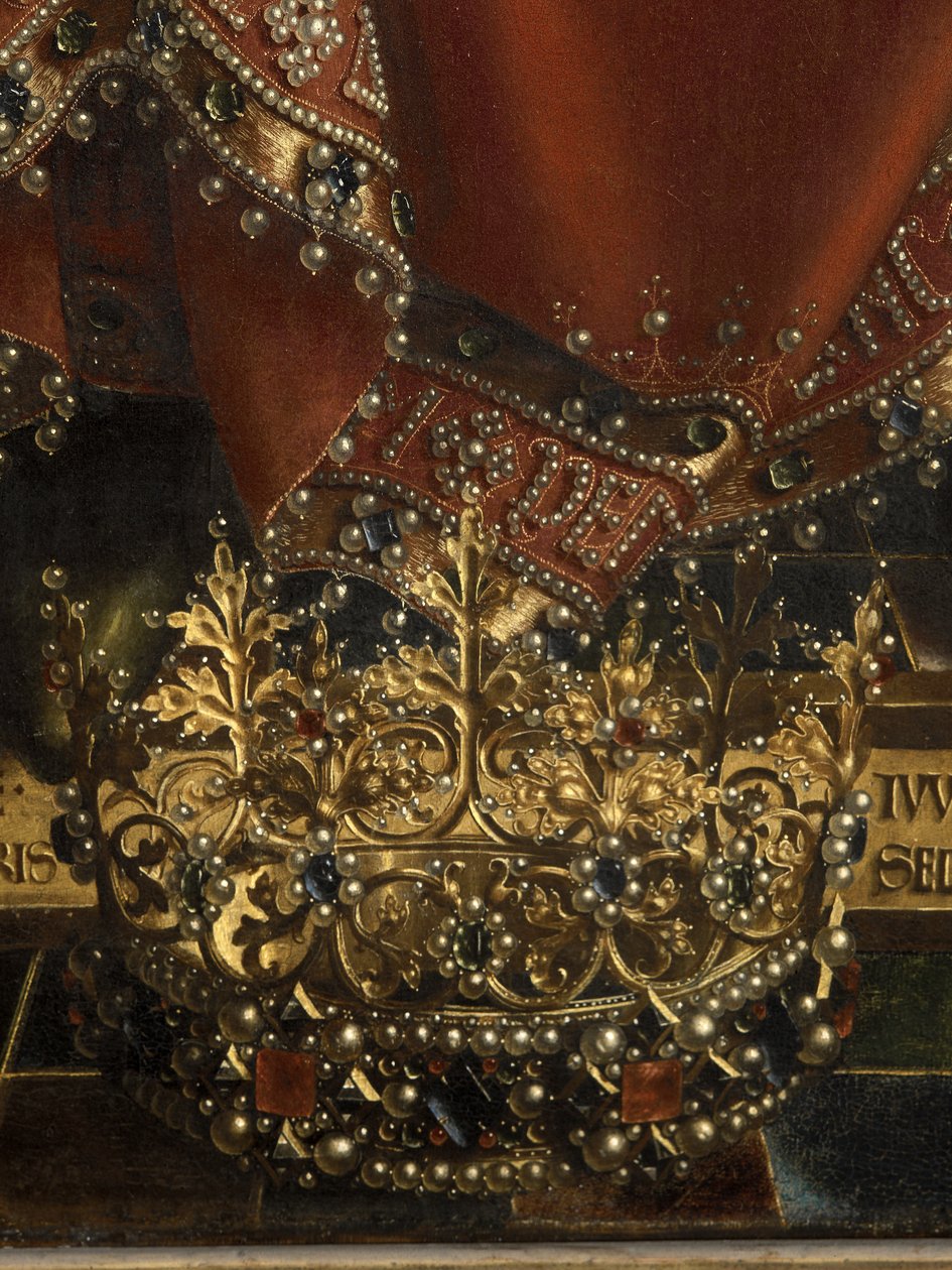 Detalhe de Deus Pai, do Altar de Gand (óleo sobre painel) de Hubert & Jan van (1390 1441) Eyck