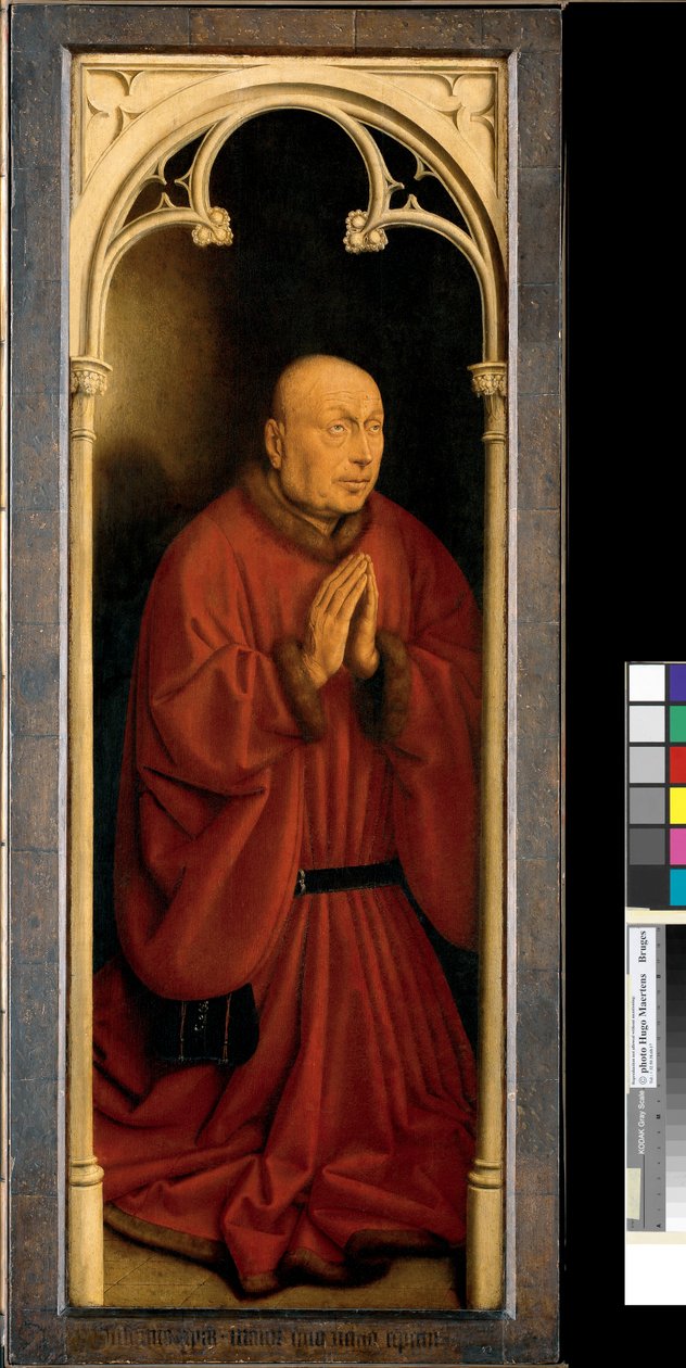 Retrato de Joost Vijdt, painel do exterior do Altar de Gand de Hubert & Jan van (1390 1441) Eyck