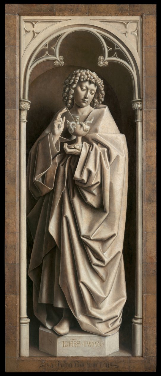 São João Evangelista, do exterior da ala direita do Altar de Gante de Hubert & Jan van (1390 1441) Eyck