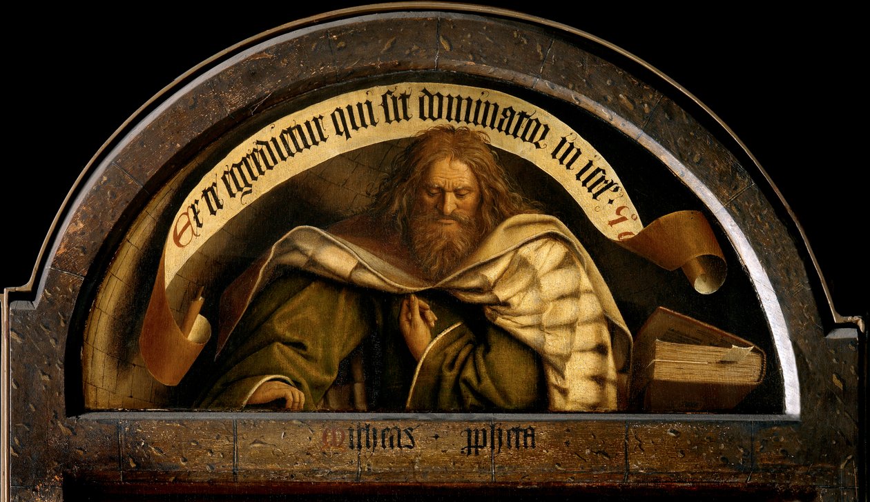 O Profeta Miquéias, do exterior da ala direita do Altar de Gand de Hubert & Jan van (1390 1441) Eyck