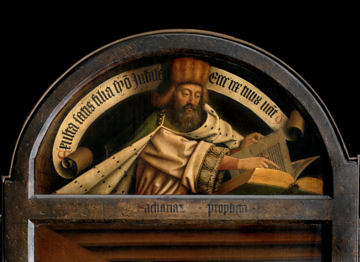 O Profeta Zacharias, do exterior da ala esquerda do Altar de Gand de Hubert & Jan van (1390 1441) Eyck