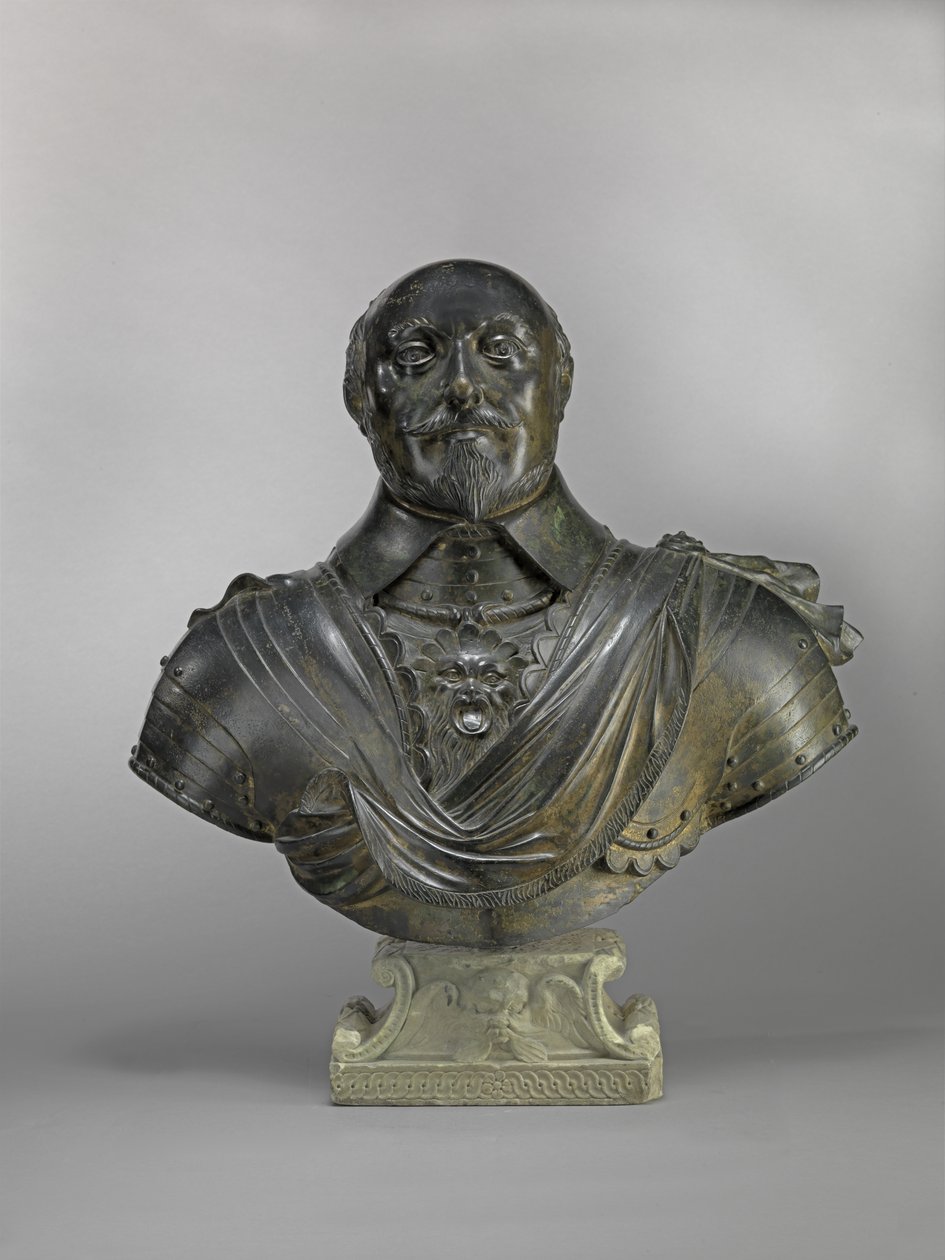 Robert Bertie (1582-1642) 1.º conde de Lindsey, c.1640 (bronze) de Hubert Le Sueur