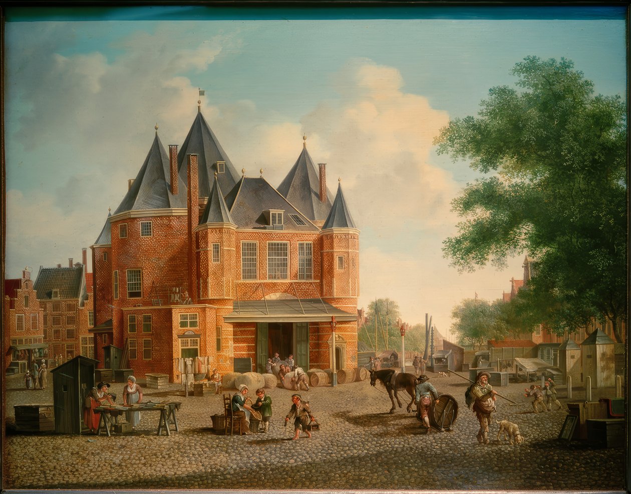 A Balança Antonius no Nieuwmarkt em Amsterdã de Hubert Pieter Schouten
