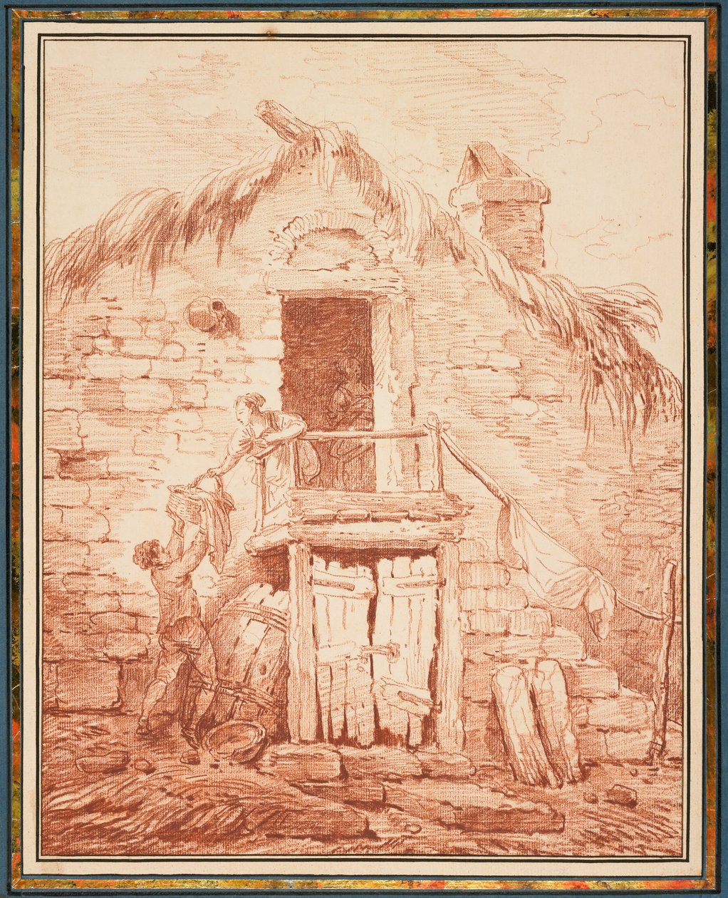 Uma casa de campo de pedra de Hubert Robert