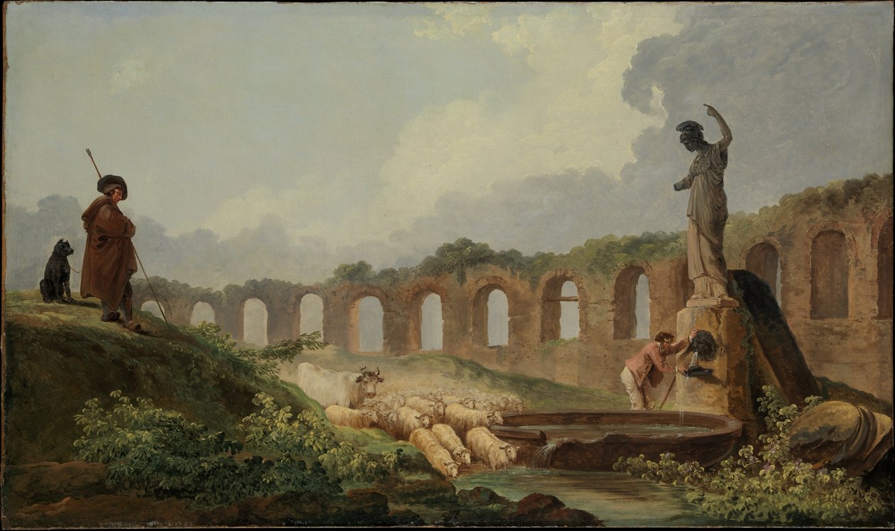 Aqueduto em ruínas de Hubert Robert