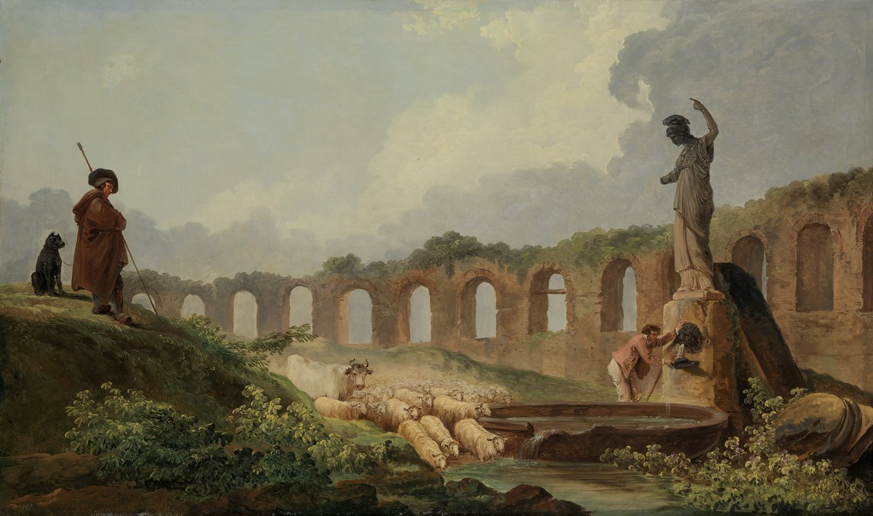 Aqueduto em ruínas. de Hubert Robert
