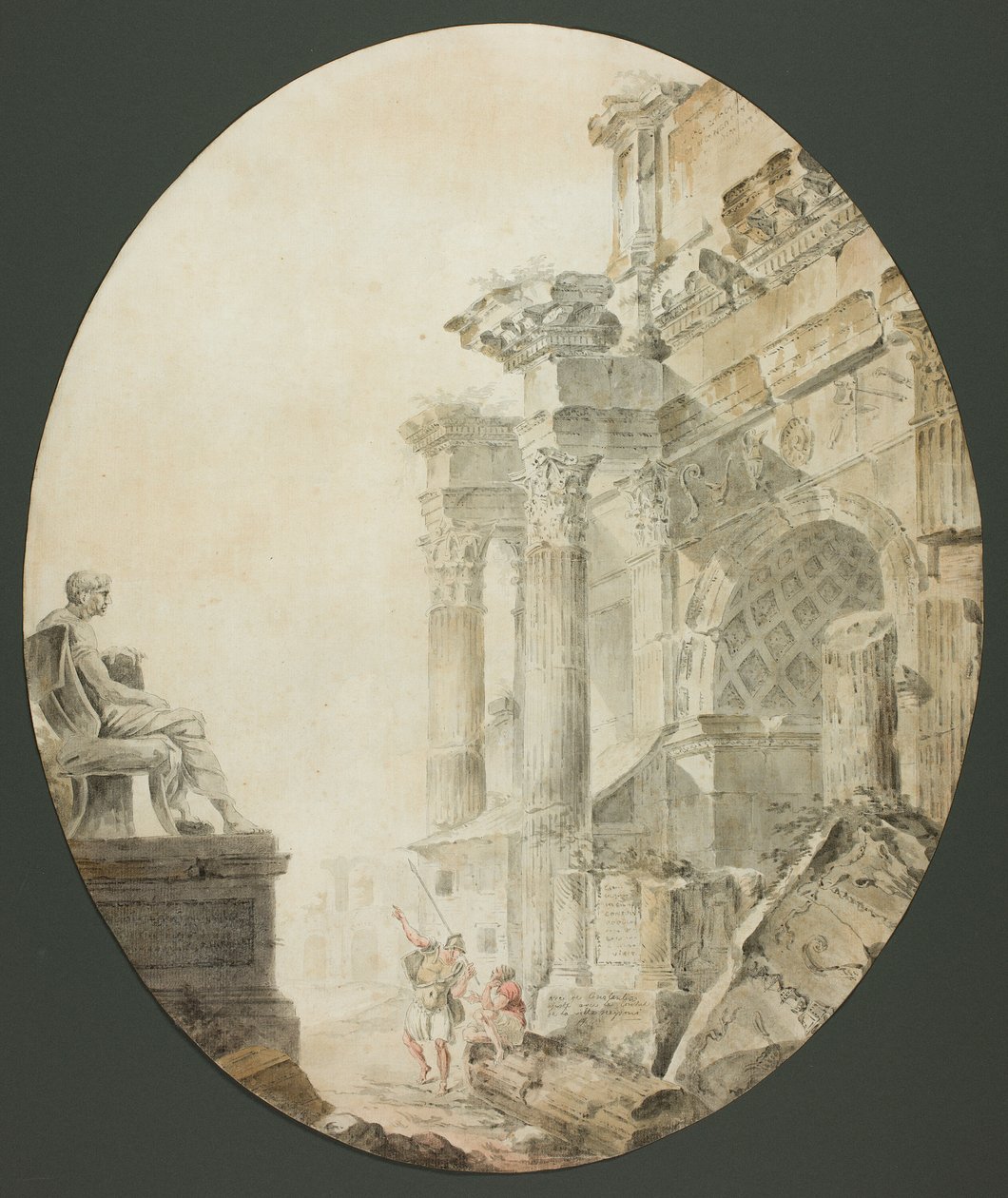 Arco de Constantino com Estátua de Nero de Hubert Robert