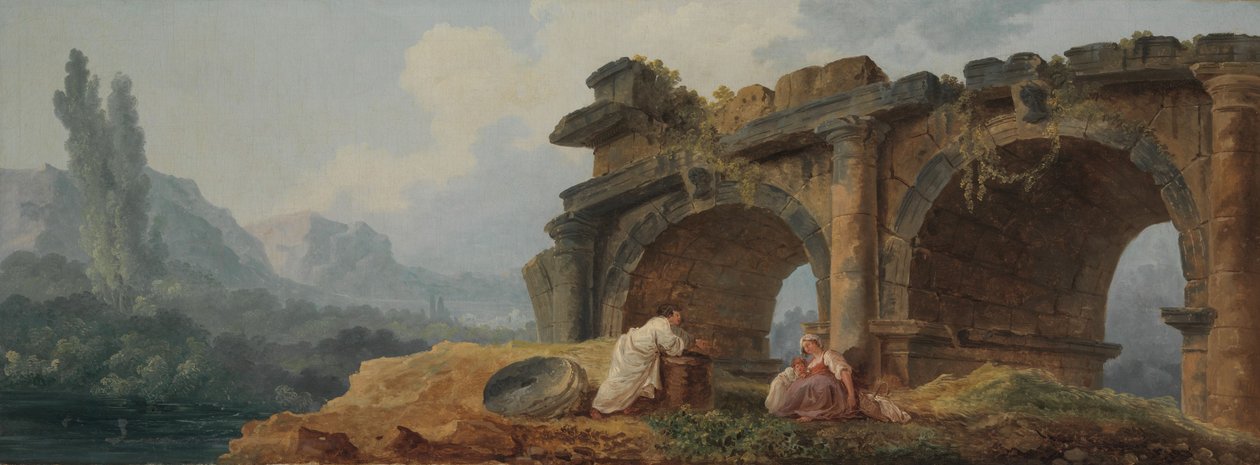 Arcos em ruínas (óleo sobre tela) de Hubert Robert