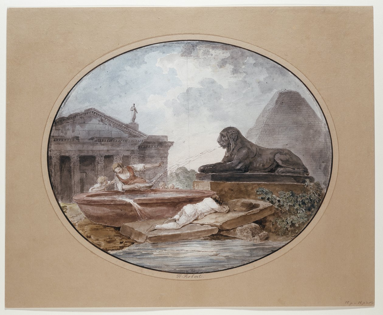 Capricho arquitectónico de Hubert Robert