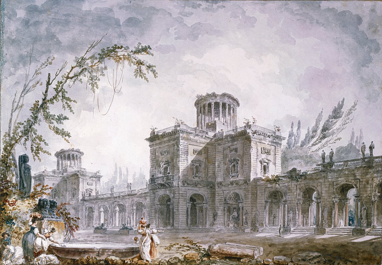 Fantasia arquitetónica, 1760 de Hubert Robert
