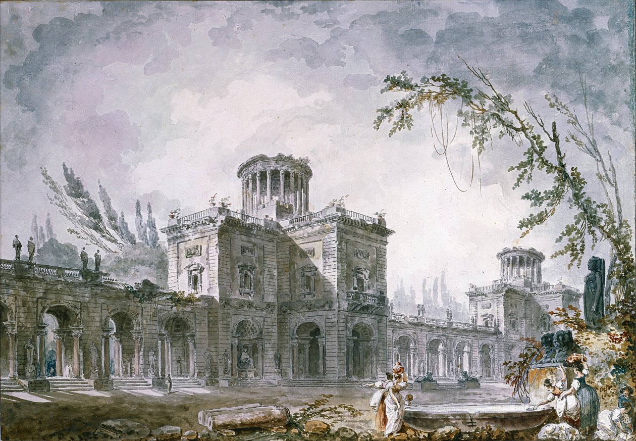 Fantasia arquitetônica, 1760 de Hubert Robert
