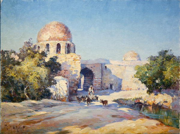 Bab Tuma (Damas) (óleo sobre tela) de Hubert Robert