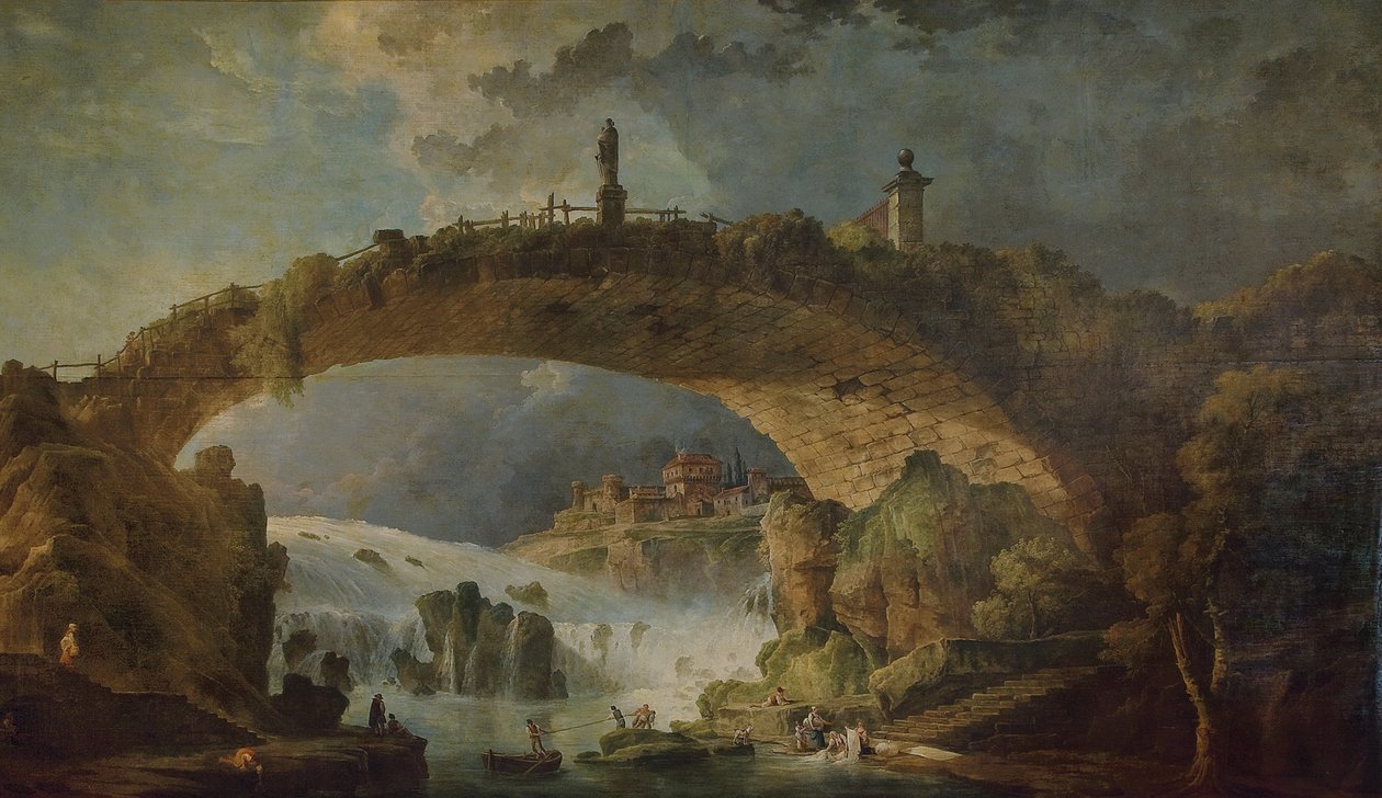 Ponte sobre as Cataratas de Hubert Robert