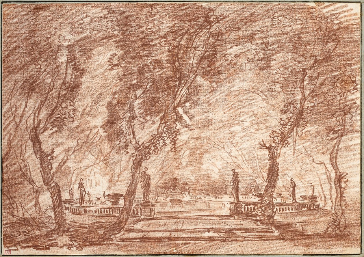 Fonte no parque de Hubert Robert