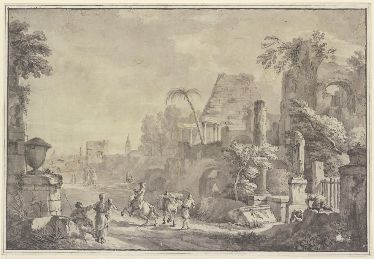 Paisagem heroica de Hubert Robert