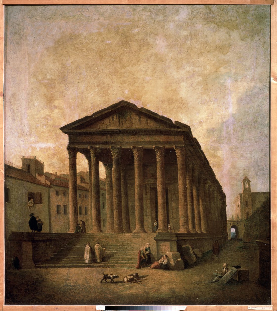 A Casa Quadrada, Nimes, c.1780 de Hubert Robert