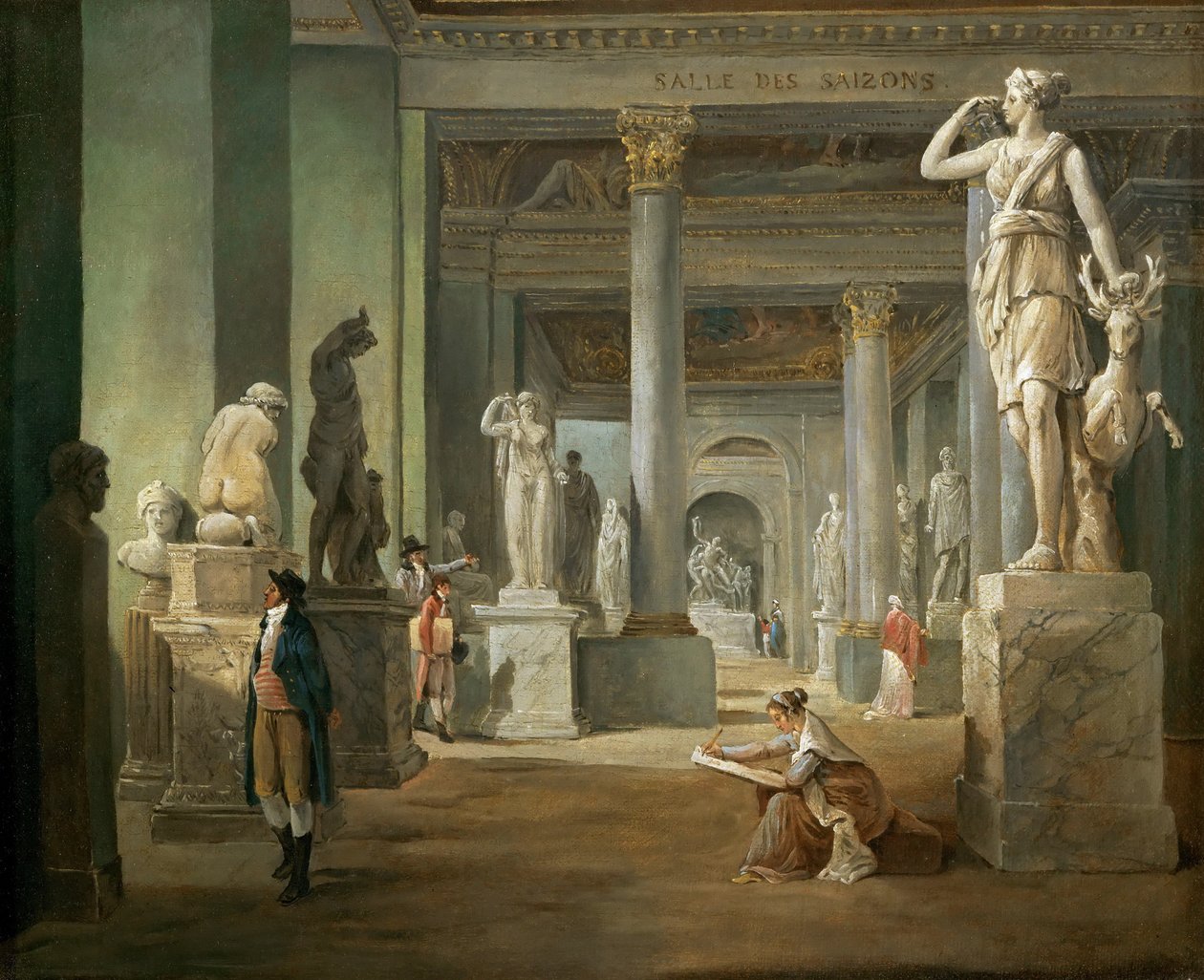 O Salle des Saisons no Louvre de Hubert Robert