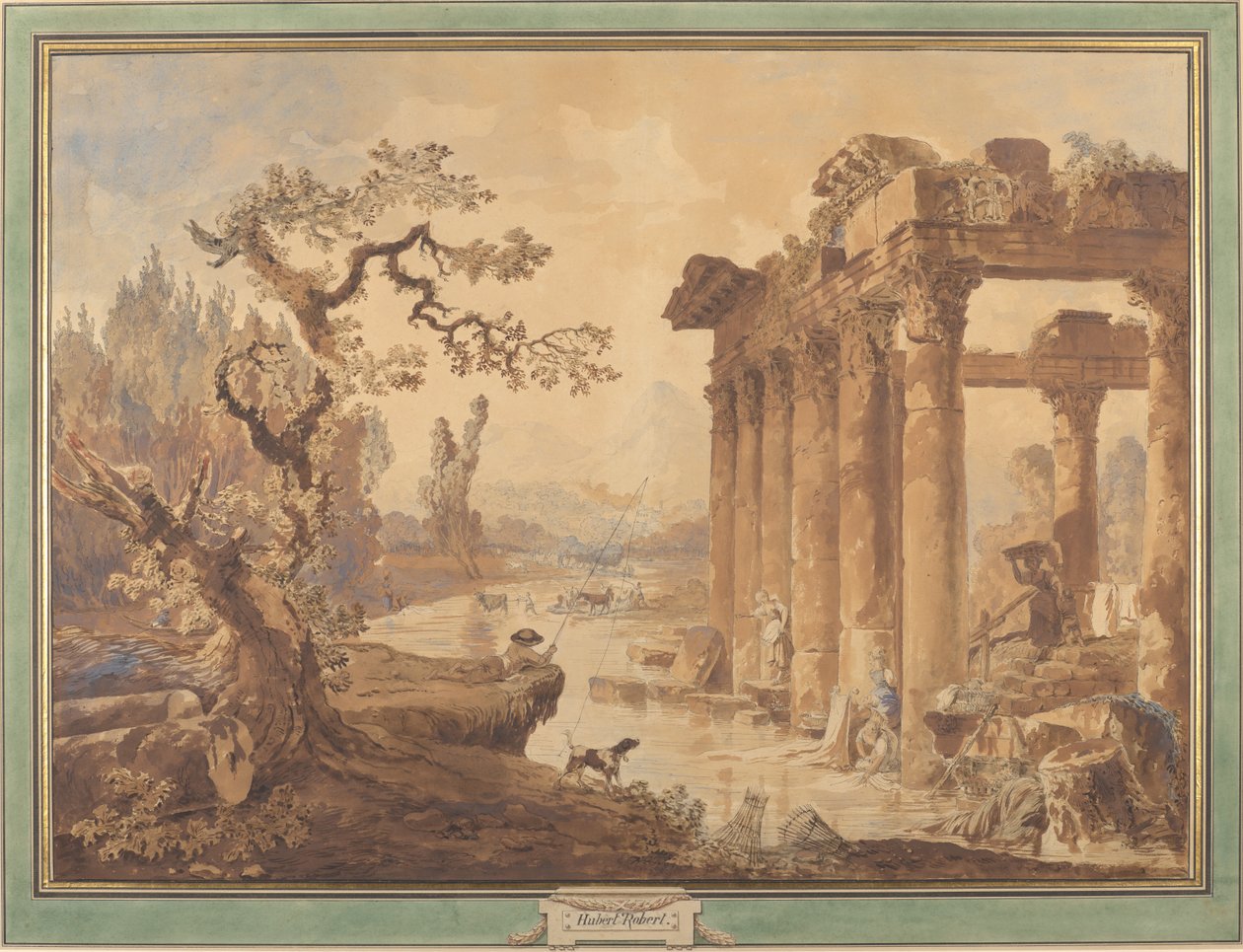 Paisagem com ruínas de Hubert Robert