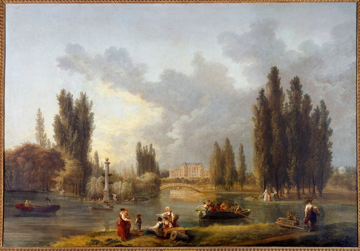 Le chateau de Mereville Painting de Hubert Robert (1733-1808) Sceaux do século XVIII, musee de l