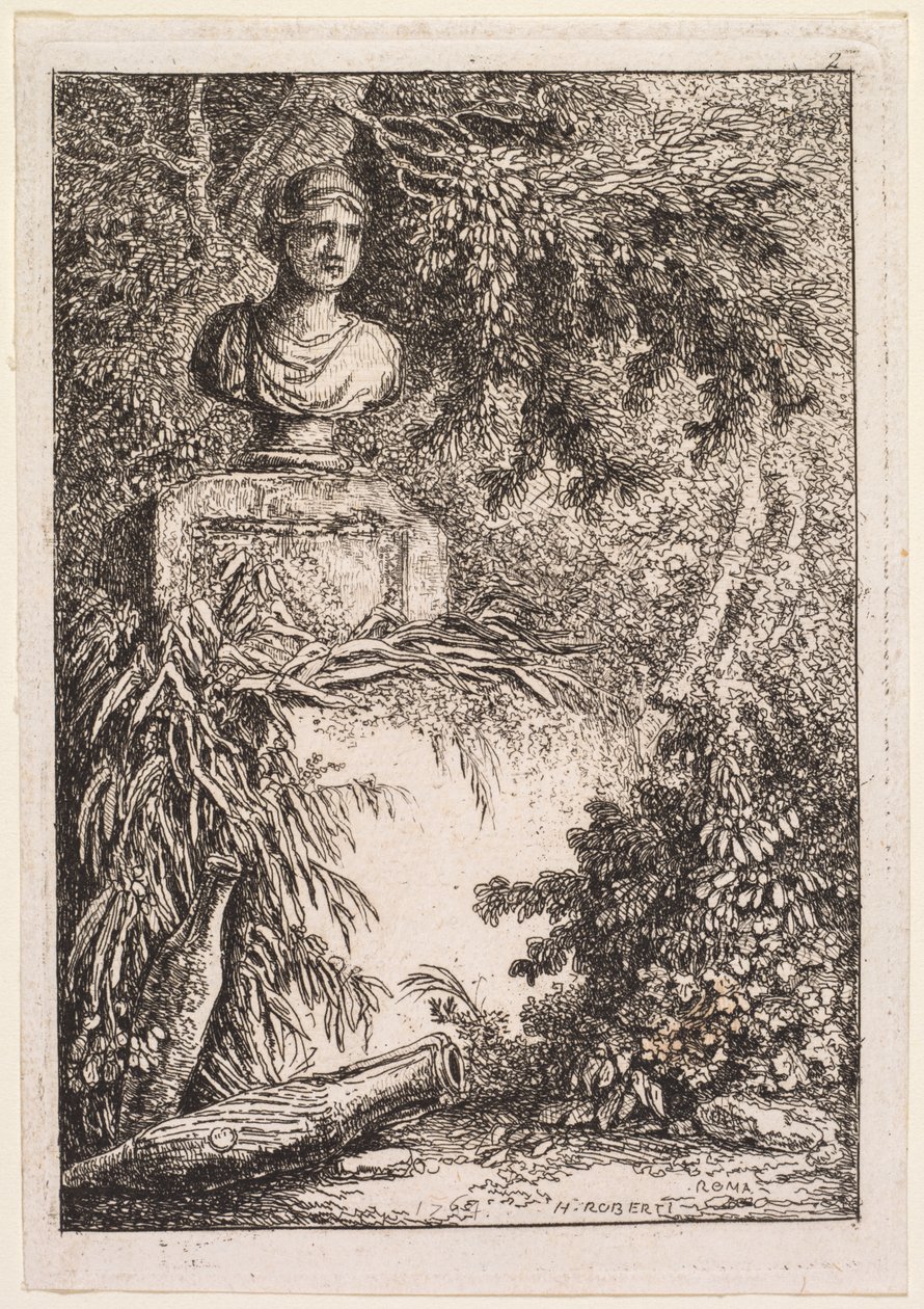 As noites de Roma: o busto de Hubert Robert