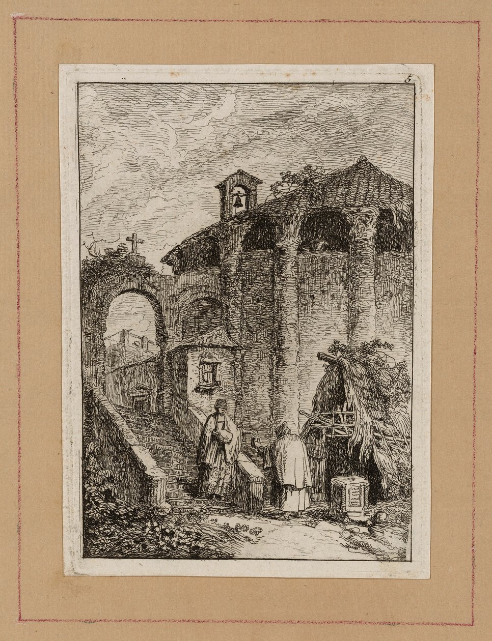Prato Cinco de Noites em Roma de Hubert Robert