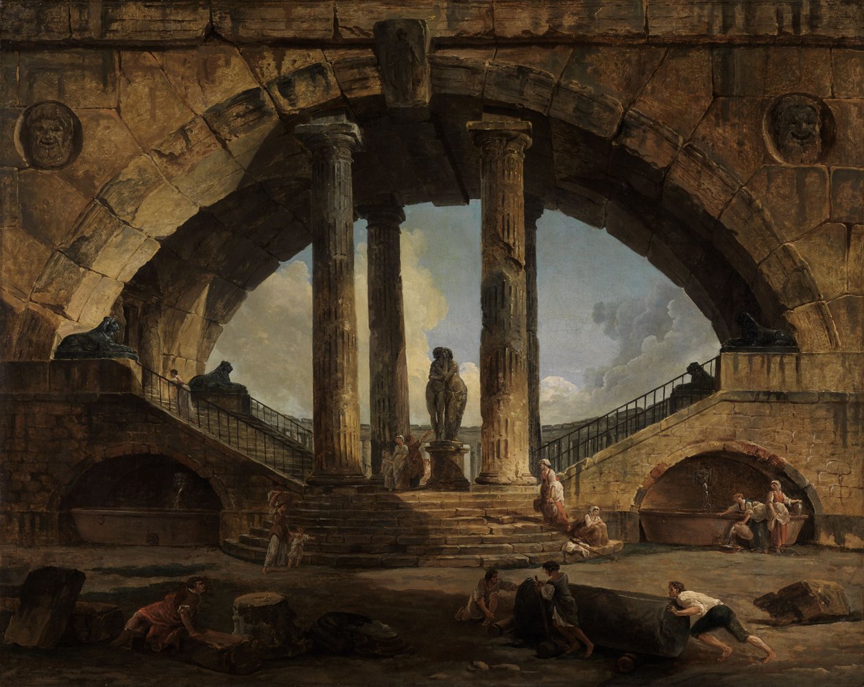 Veduta fantástica romana de Hubert Robert