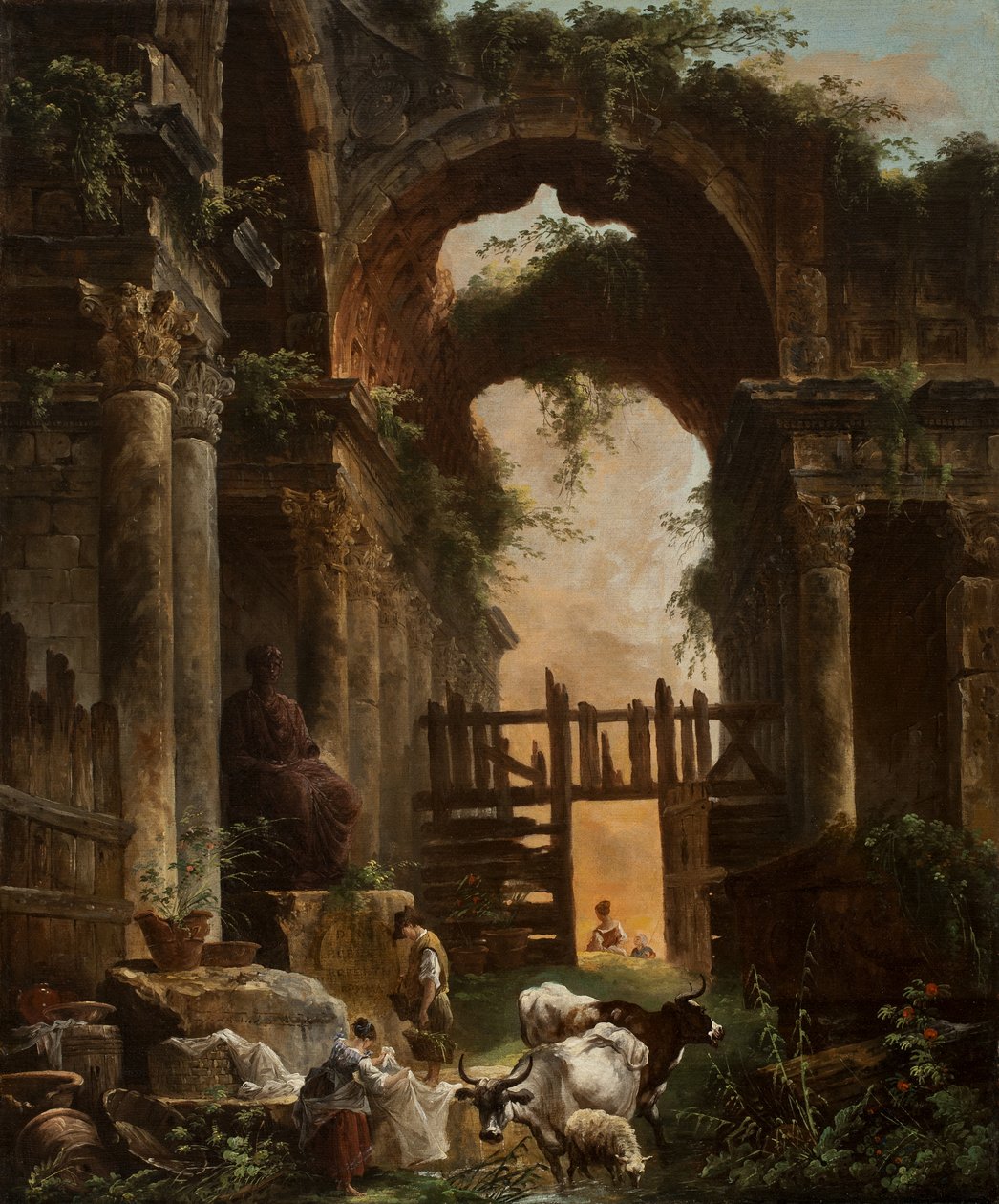 Ruínas Romanas, 1759 de Hubert Robert