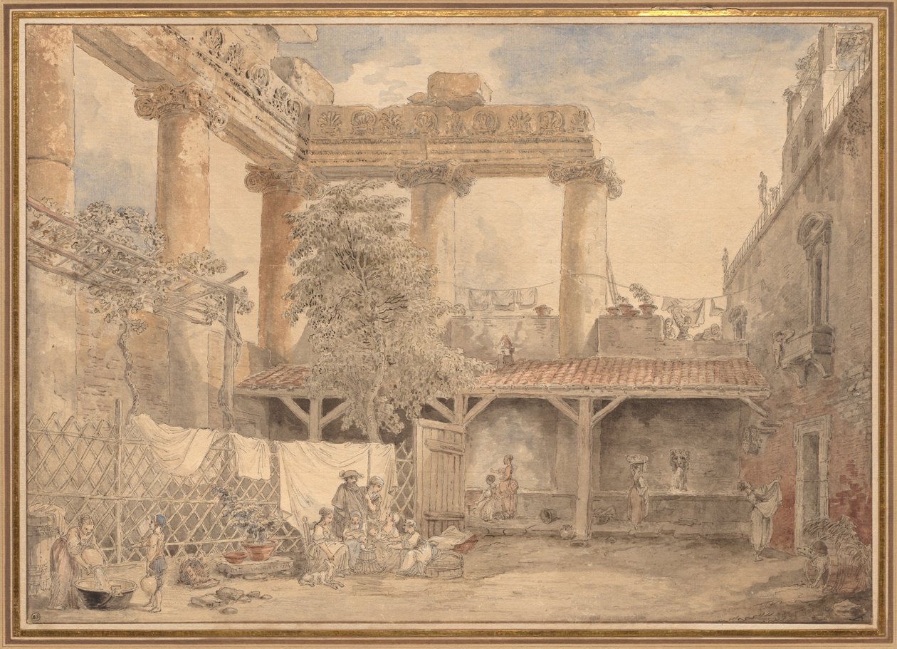 Ruínas Romanas, Villa Pamphili de Hubert Robert