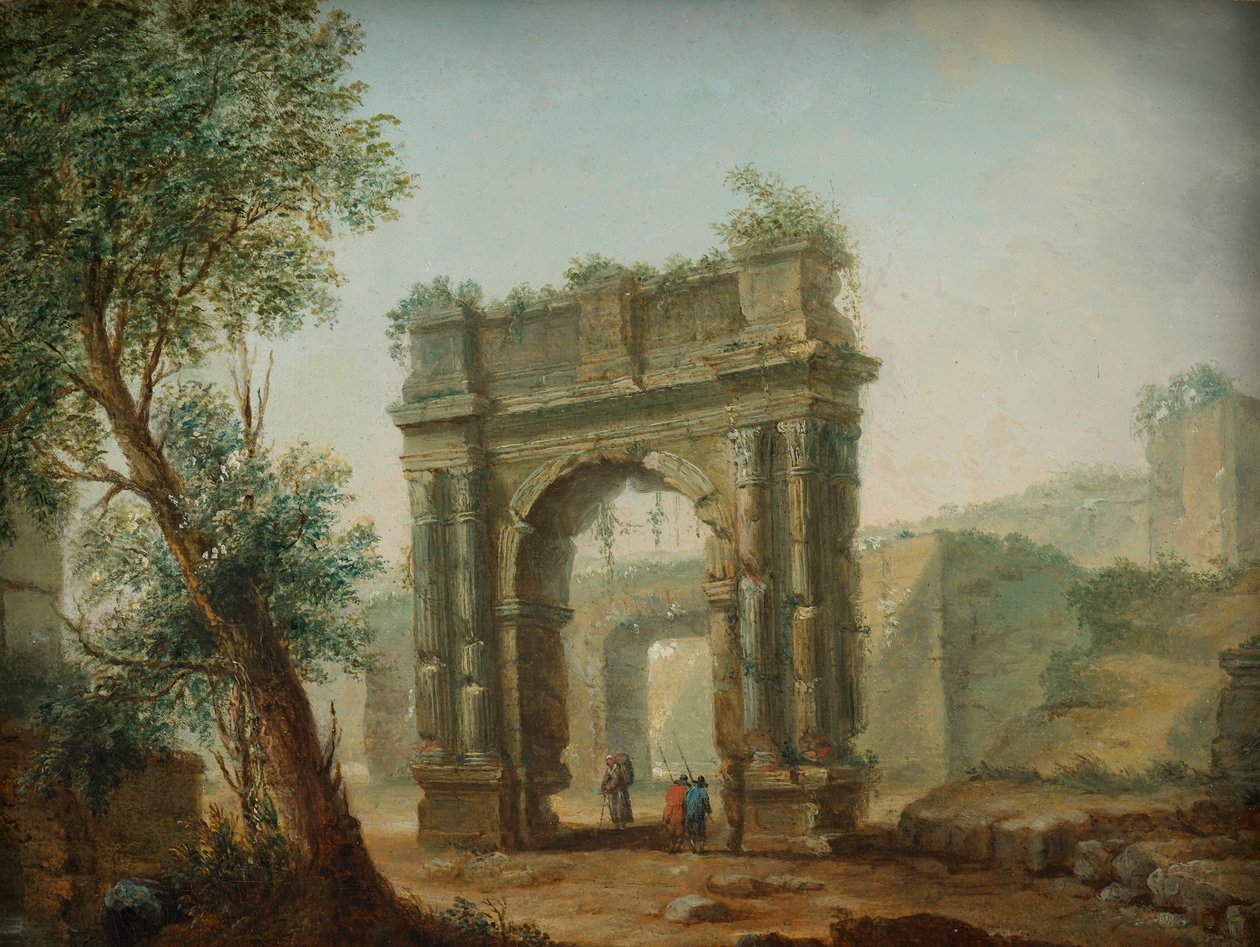 Paisagem de ruínas de Hubert Robert