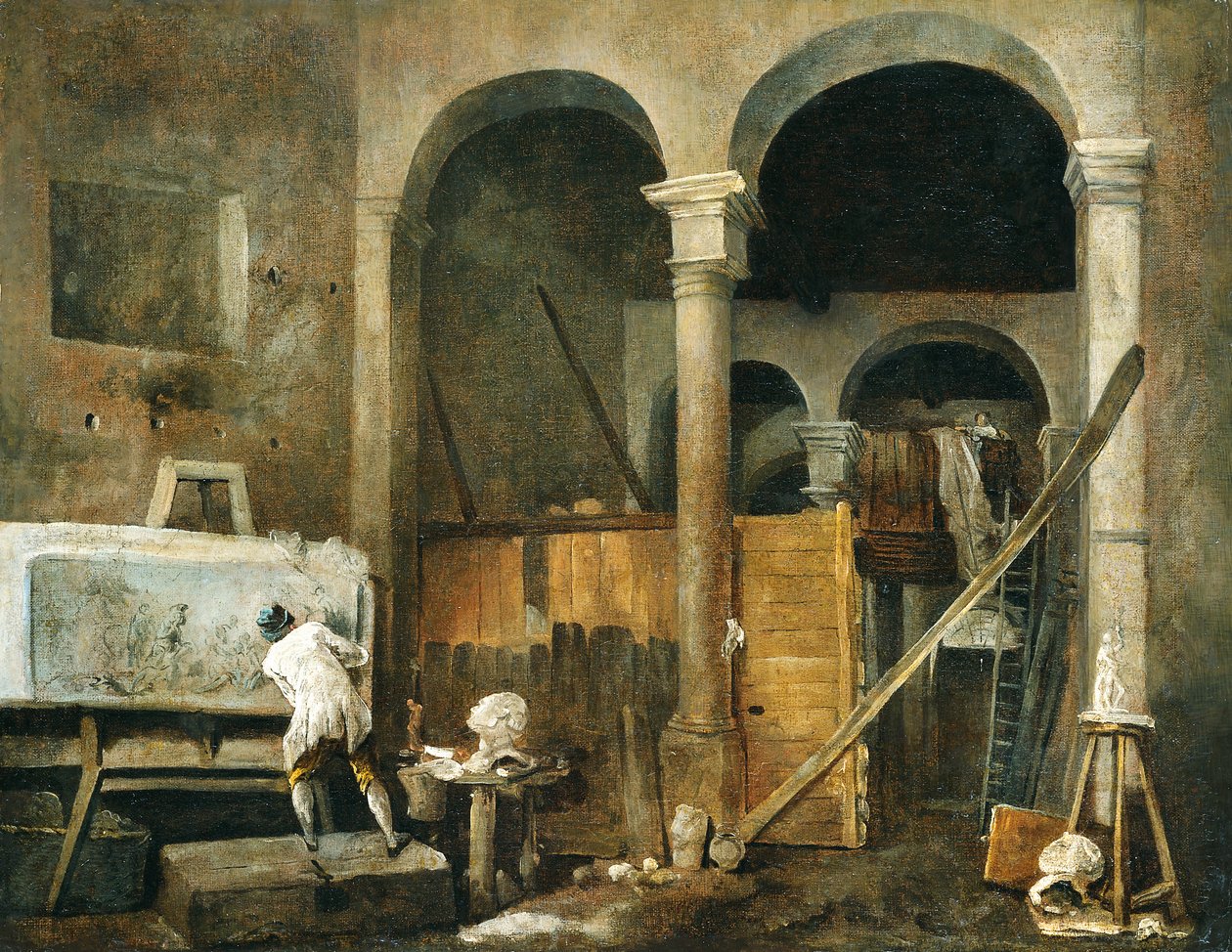 O ateliê do artista de Hubert Robert