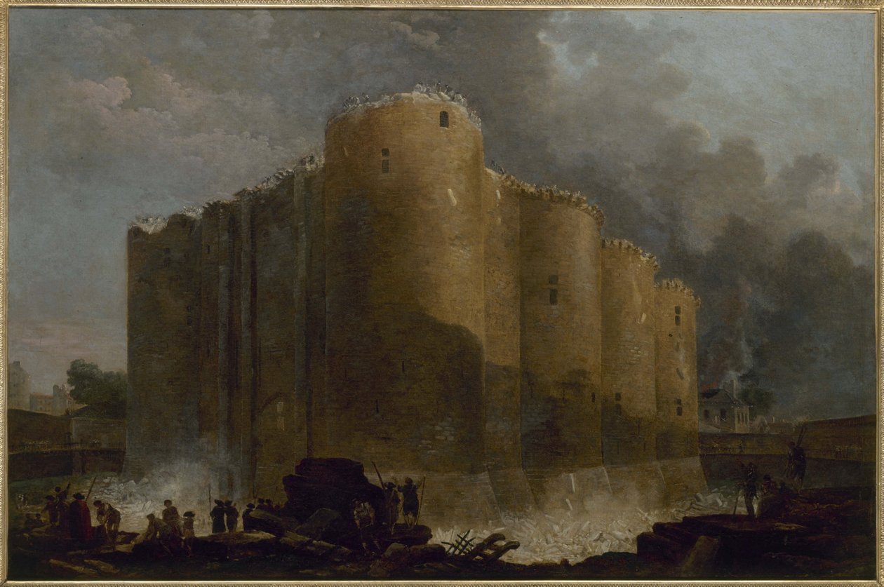 A Bastilha, nos primeiros dias da sua demolição de Hubert Robert