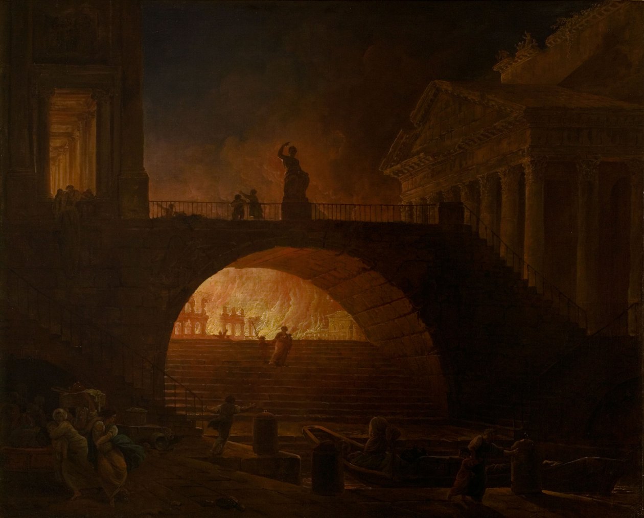 A queima de Roma de Hubert Robert