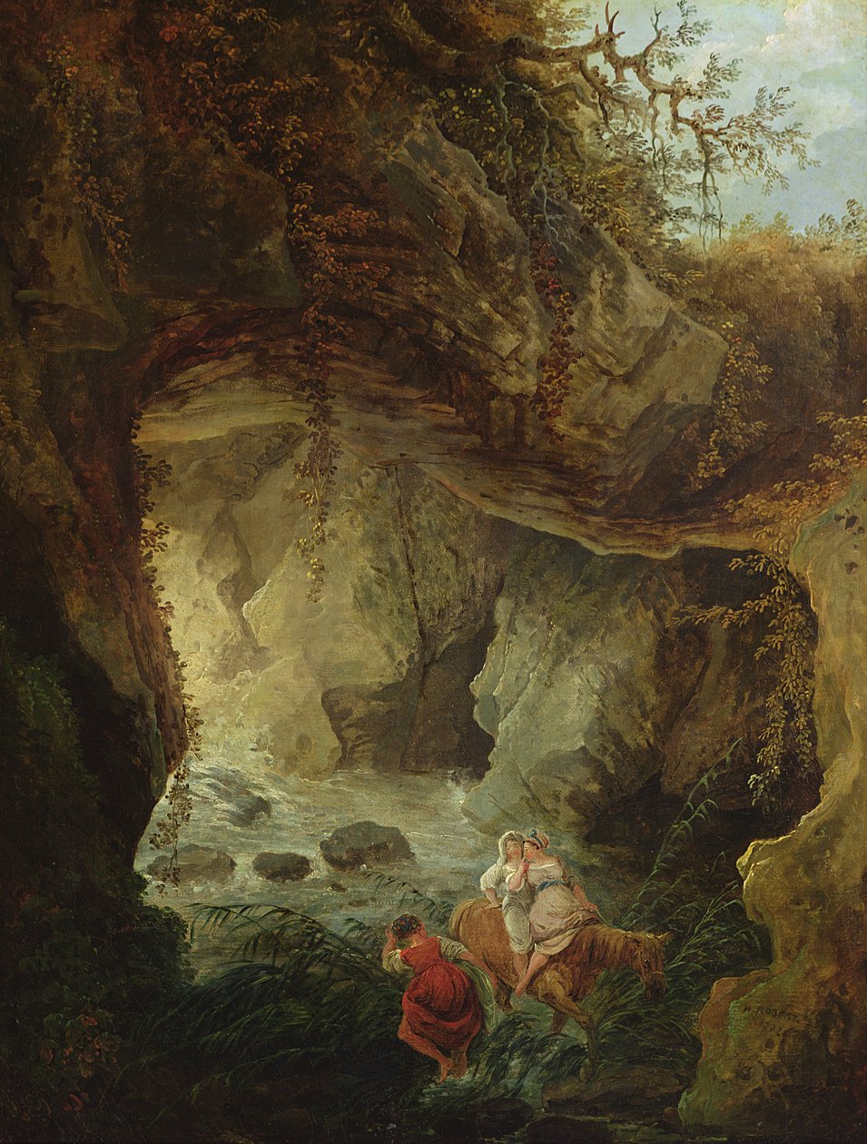 A gruta, 1772 de Hubert Robert